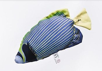 Emperor Angelfish white mini - 32 cm pillow