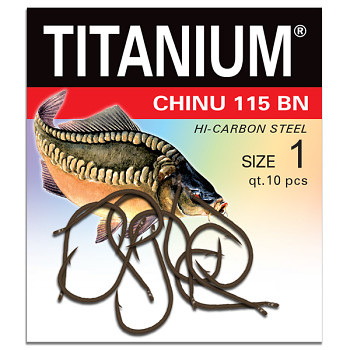 Háček Titanium CHINU 115BN - 10ks