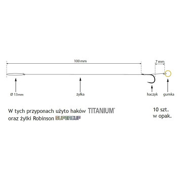 Návazec s gumkou MF 502BM vel. 14 / prům. 0,172mm - 10ks