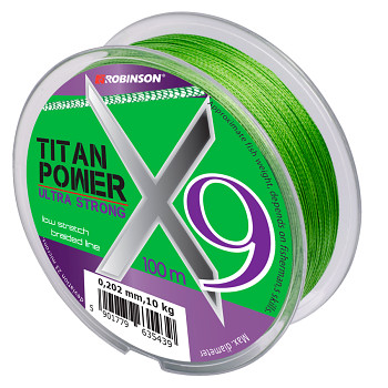 Pletená šňůra R Titan Power X9 0.16mm / 100m - světle zelená