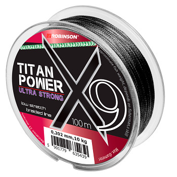 Pletená šňůra R Titan Power X9 0.18mm / 100m - černá