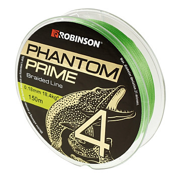 Pletená šňůra Phantom Prime X4 0.06mm / 150m - světle zelená