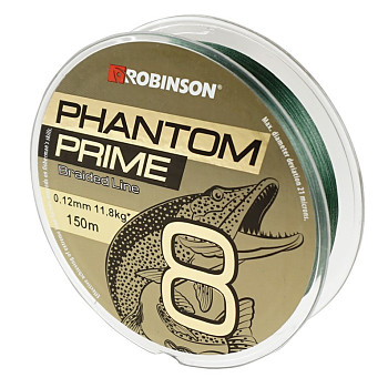 Pletená šňůra Phantom Prime X8 / 150m - tmavě zelená