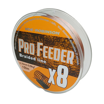 Pletená šňůra VDE-R Pro Feeder X8 0.08mm / 150m - hnědá