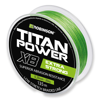 Pletená šňůra Titan Power X8 / 135m - zelená