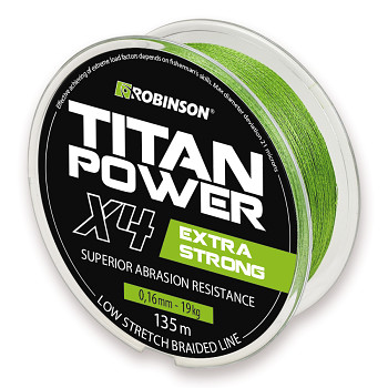 Pletená šňůra Titan Power X4 / 135m - zelená