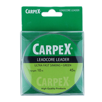 Lead Core 45LB, 10m, green/black with grass