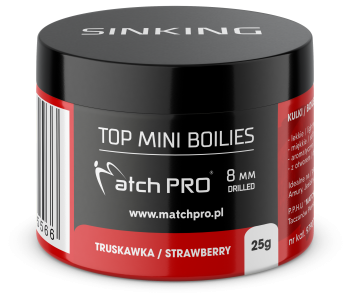 TOP BOILIES Kulki STRAWBERRY 8mm / 25g MatchPro