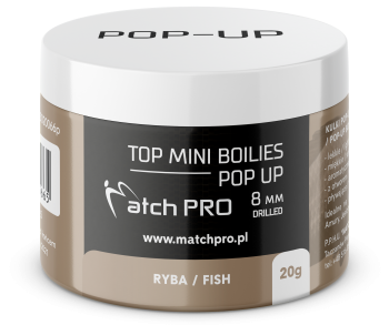 TOP BOILIES Kulki POP UP FISH 8mm / 20g MatchPro